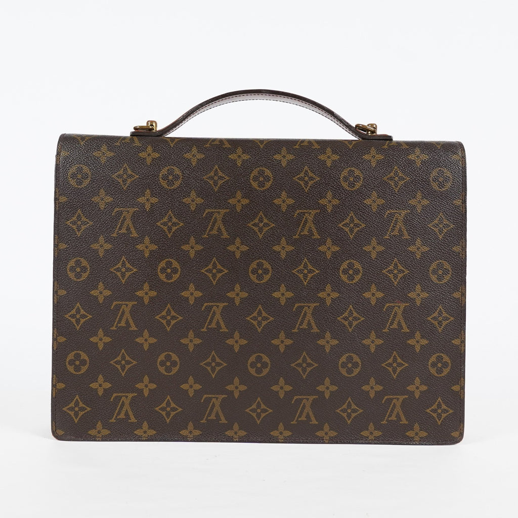 Louis Vuitton M53331 Monogram Briefcase Business Bag Brown Vintage 08A011944803
