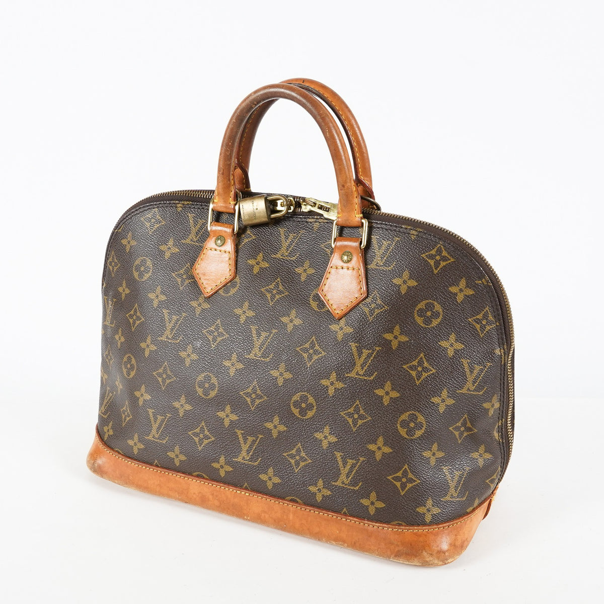 Louis Vuitton Alma PM M51130 Monogram Canvas Brown Used Handbag 09E223080006