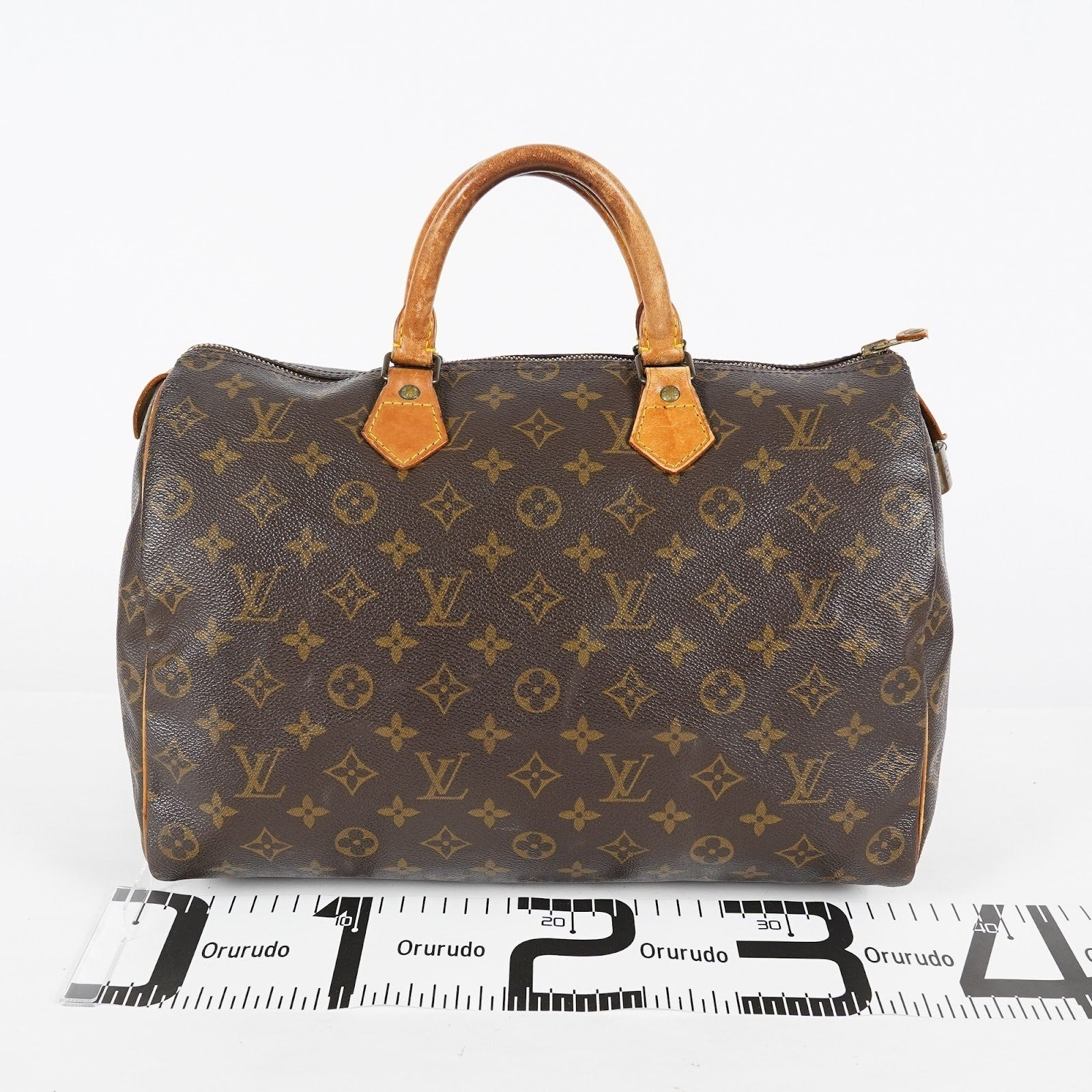 Louis Vuitton Speedy 35 Monogram Brown Boston Hand Bag M41524 Used 08E104070012