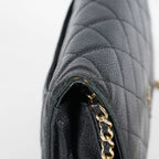 Chanel Caviar Quilted Wallet On Chain WOC Black Crossbody Bag Gold 07E2620790012