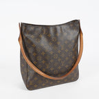 Louis Vuitton Looping GM Monogram Brown Shoulder Bag Vintage M51145 07E243410025