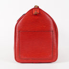 LOUIS VUITTON Epi Speedy 40 Boston Bag Handbag M42987 RED USED 02E024576025