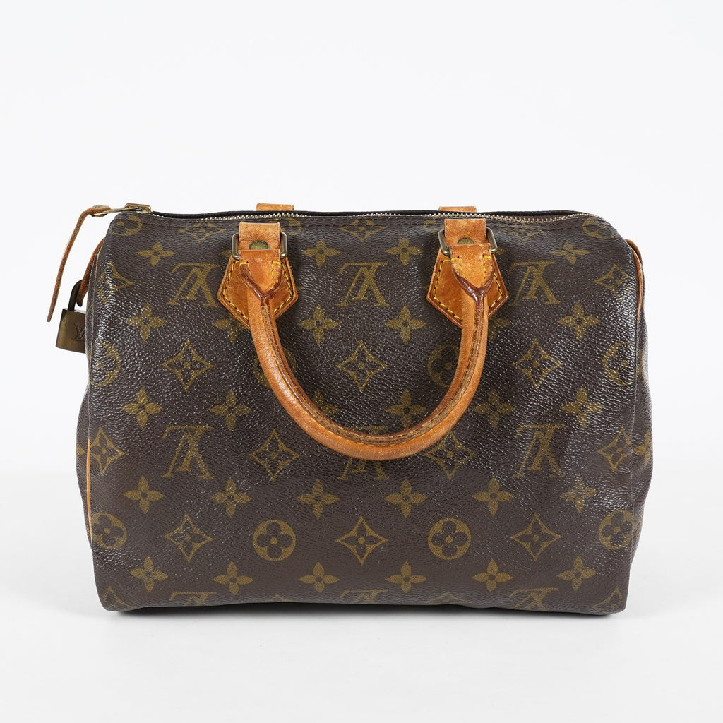Louis Vuitton Speedy 25 M41528 Monogram Brown Boston Hand Bag Used 07E166270015