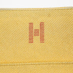 Hermes Bolide Pouch 20 Mini Yellow Cotton Canvas Cosmetic Pouch Used 07E24495009