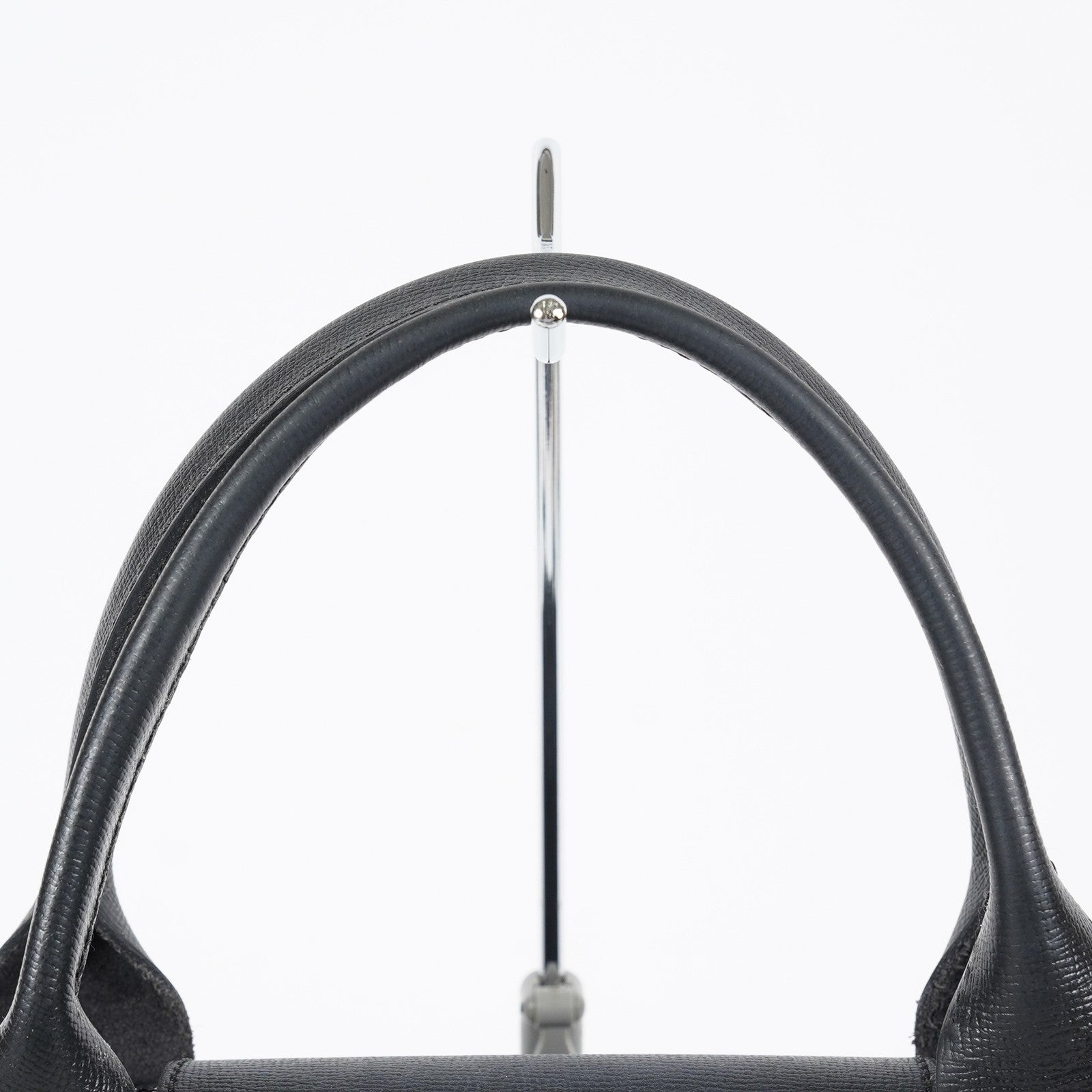 Longchamp Le Pliage 2Way Top Handle Bag 28cm Black Nylon Used 08E141320007
