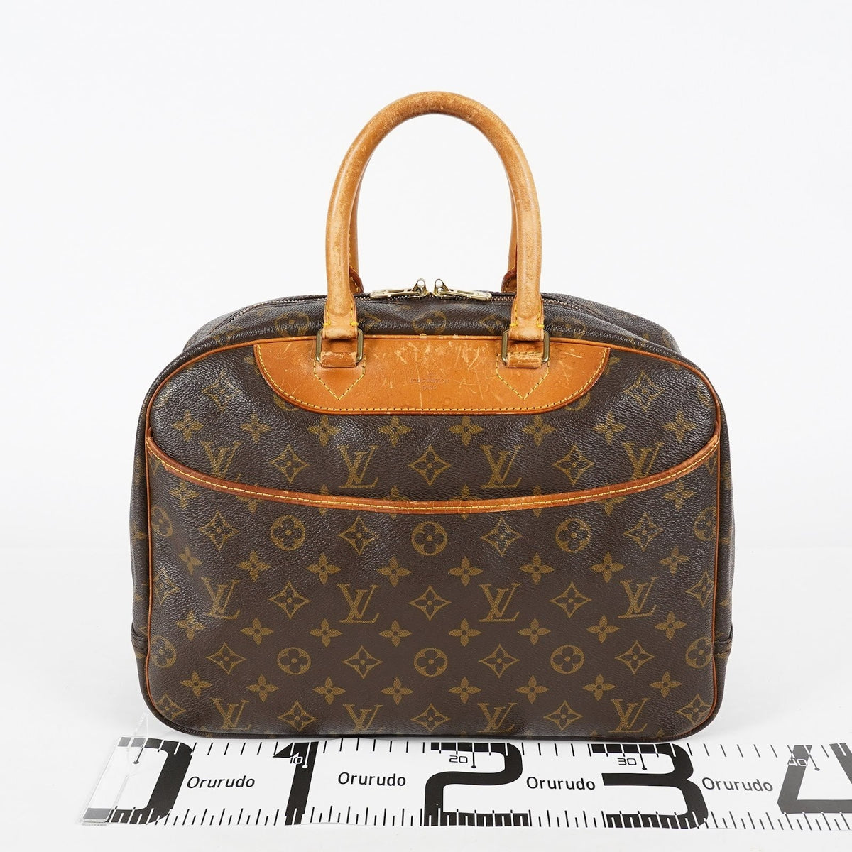Louis Vuitton Deauville Monogram Brown Canvas Handbag Used M47270 08A372230815