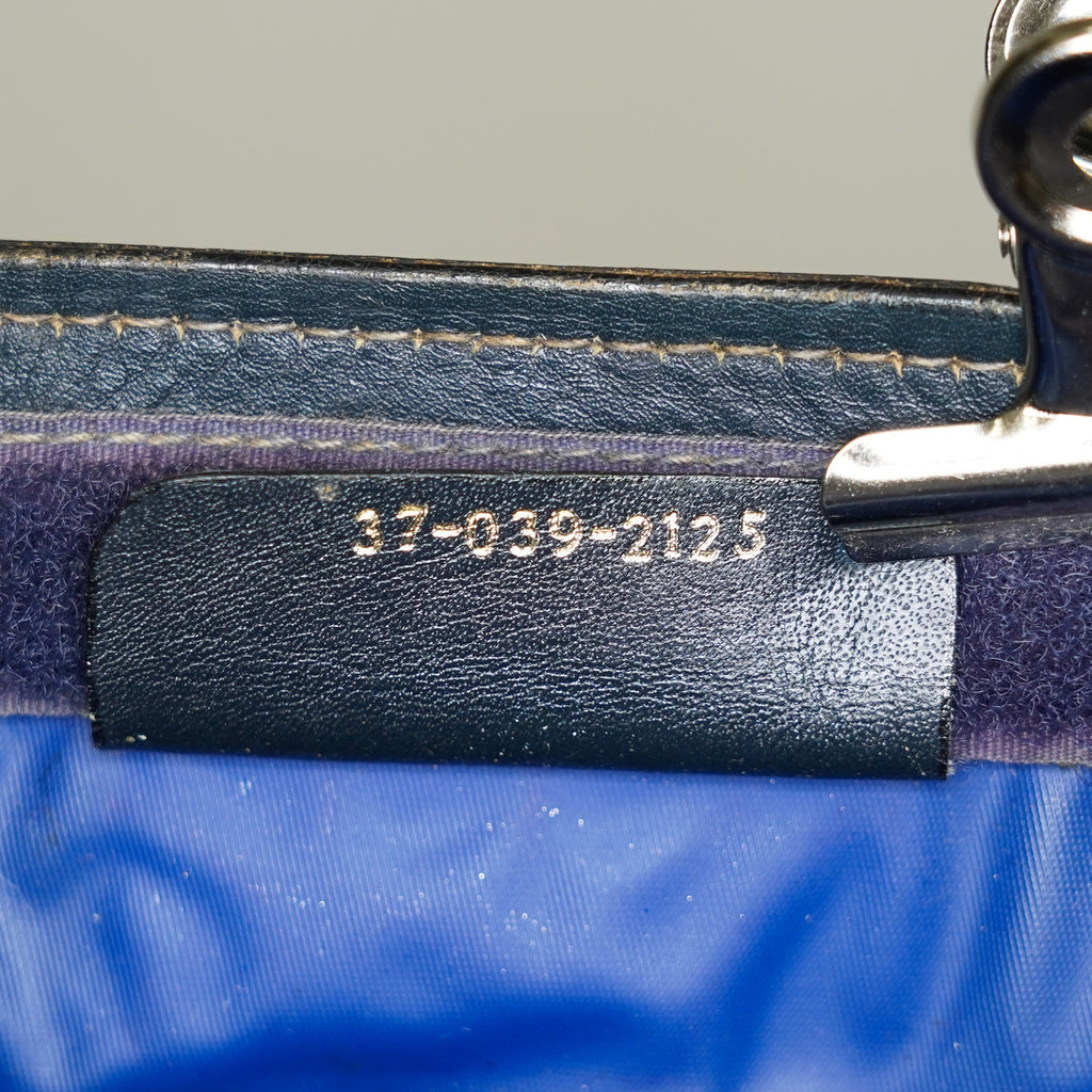 VINTAGE GUCCI Clutch Bag GG Sherry Line Navy 05M02846425