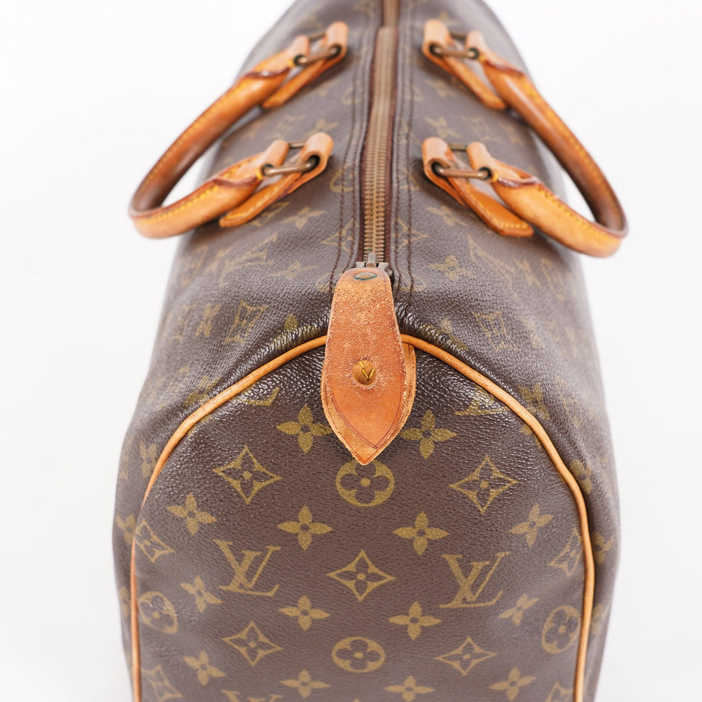 Louis Vuitton Speedy 40 M41522 Monogram Canvas Boston Handbag Brown 07A115148005