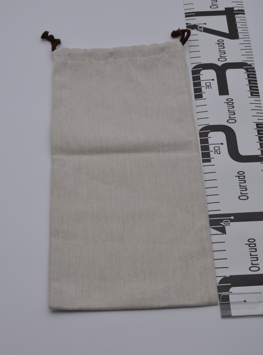 Hermes Dust Bag Storage Pouch Drawstring Beige Logo Authentic 19x37