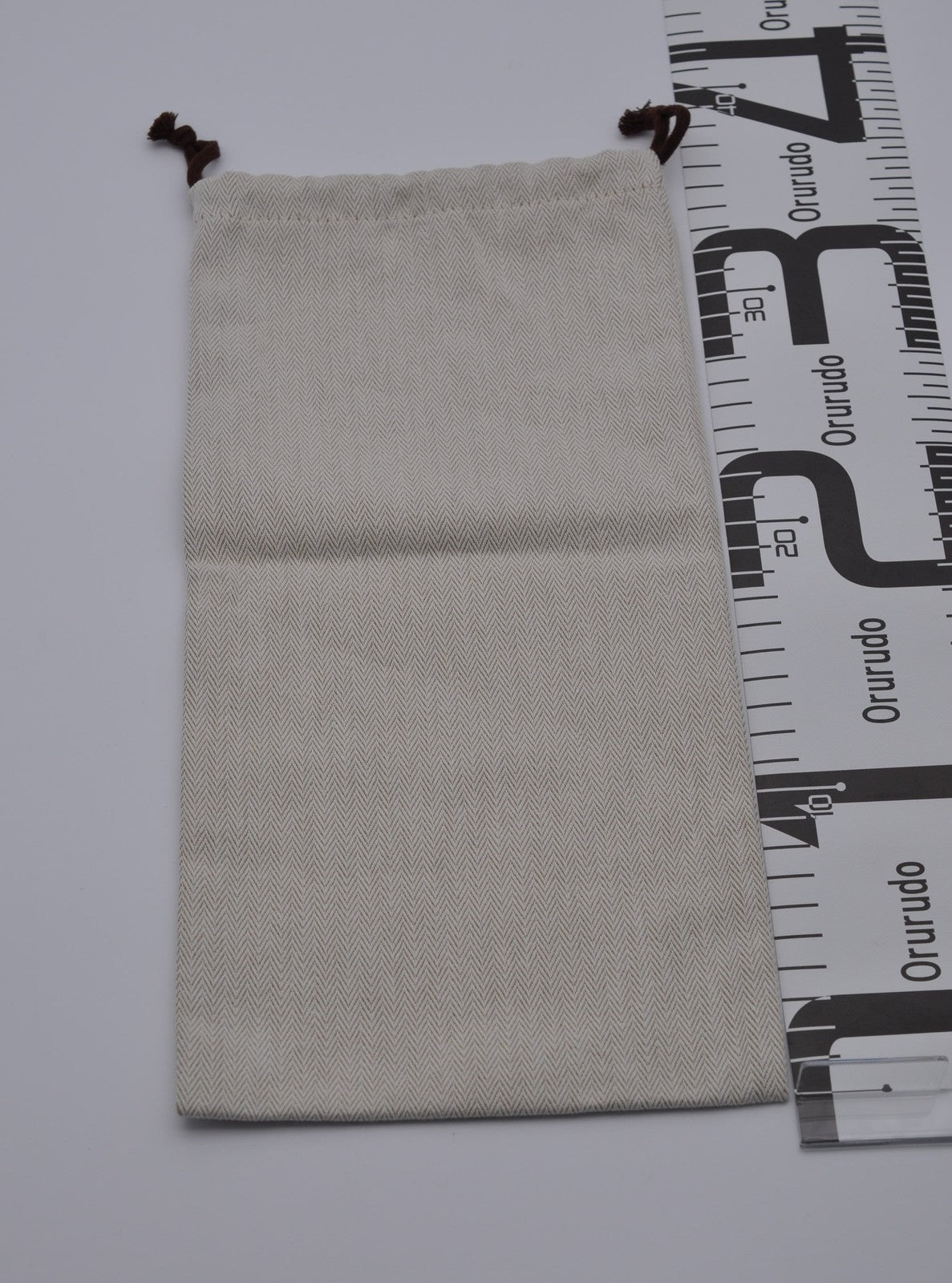 Hermes Dust Bag Storage Pouch Drawstring Beige Logo Authentic 19x37