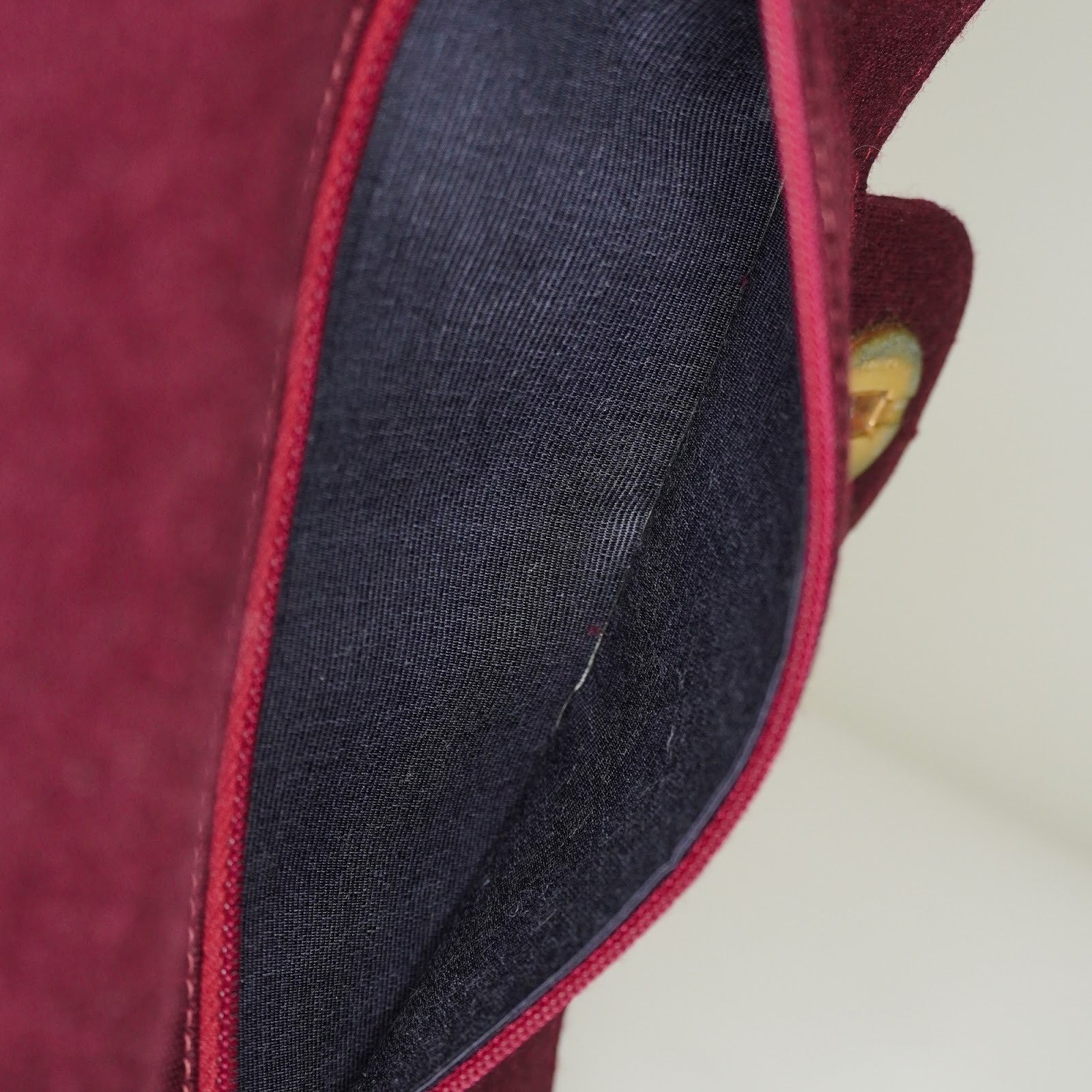 CHANEL Matelasse Double Flap 25 Shoulder Bag Suede Burgundy Used 07E1519360027