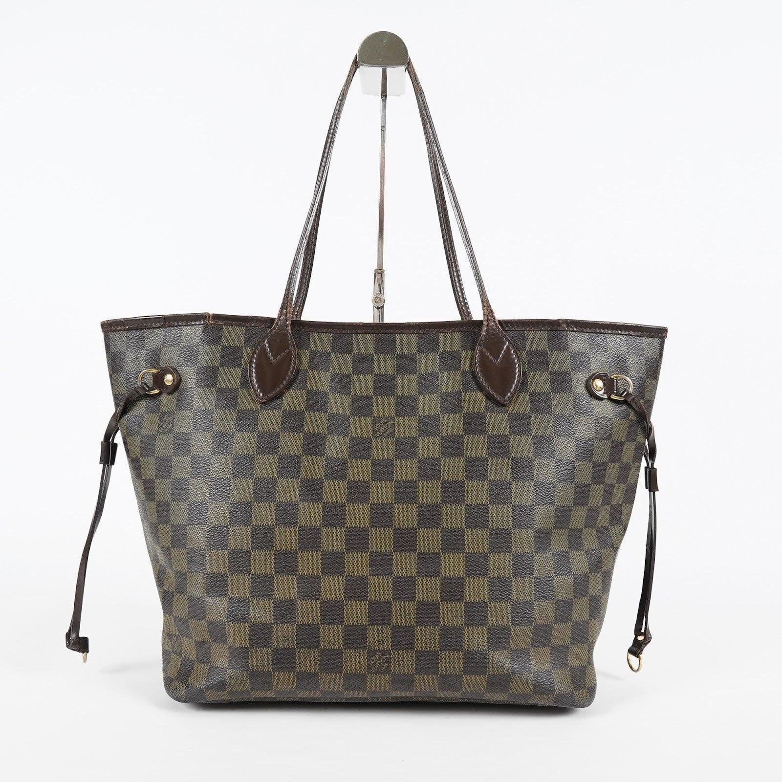 Louis Vuitton Neverfull MM N51105 Damier Ebene Brown Tote Bag Used 07E133960027
