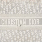 Christian Dior Book Tote Toile de Jouy Beige Gray Canvas Bag used 02E207260003