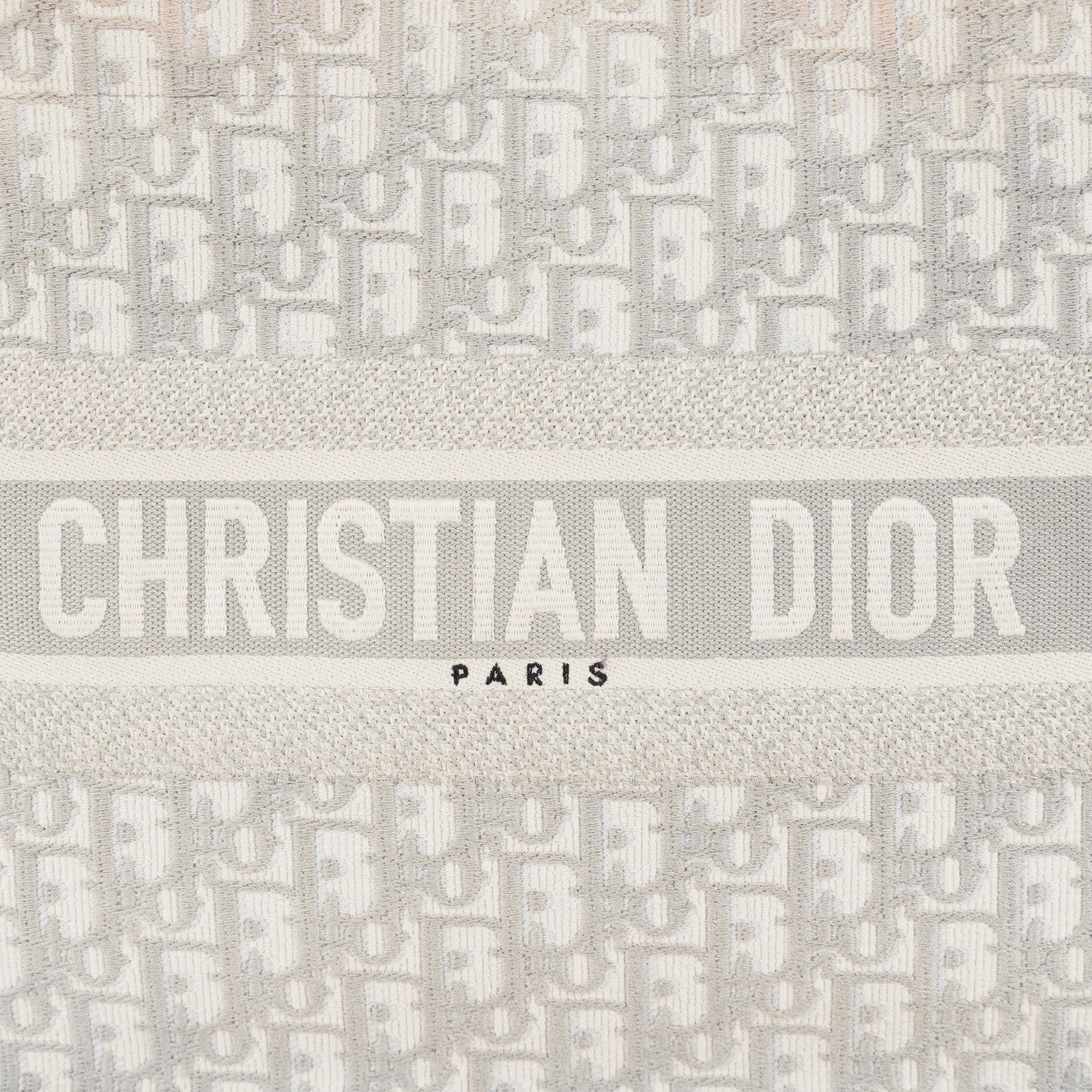 Christian Dior Book Tote Toile de Jouy Beige Gray Canvas Bag used 02E207260003