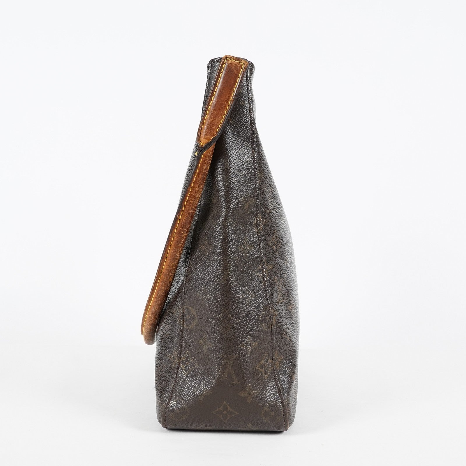 Louis Vuitton Looping GM M51145 Monogram Canvas Brown Hobo Bag Used 08A082917203