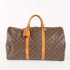 LOUIS VUITTON Keepall 50 Monogram Boston Bag Brown vintage M41426 03T125800006