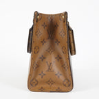 Louis Vuitton OnTheGo PM Monogram Reverse Canvas Tote M46373 Brown 07E0920130030