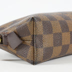 Louis Vuitton Pochette Cosmetique PM N47516 Damier Ebene Used Pouch 09E021045006
