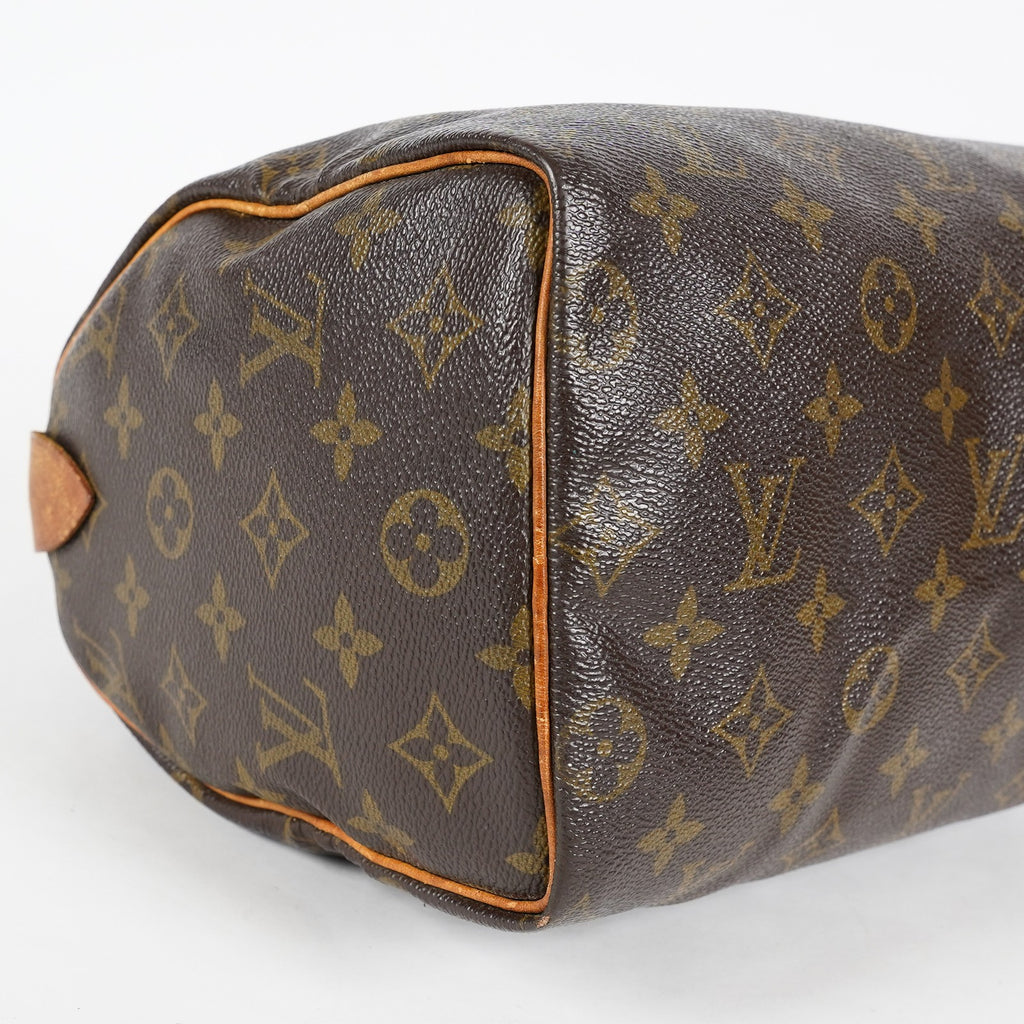 Louis Vuitton Speedy 25 M41528 Monogram Brown Boston Hand Bag Used 07E166270015