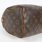 Louis Vuitton Speedy 25 M41528 Monogram Brown Boston Hand Bag Used 07E166270015