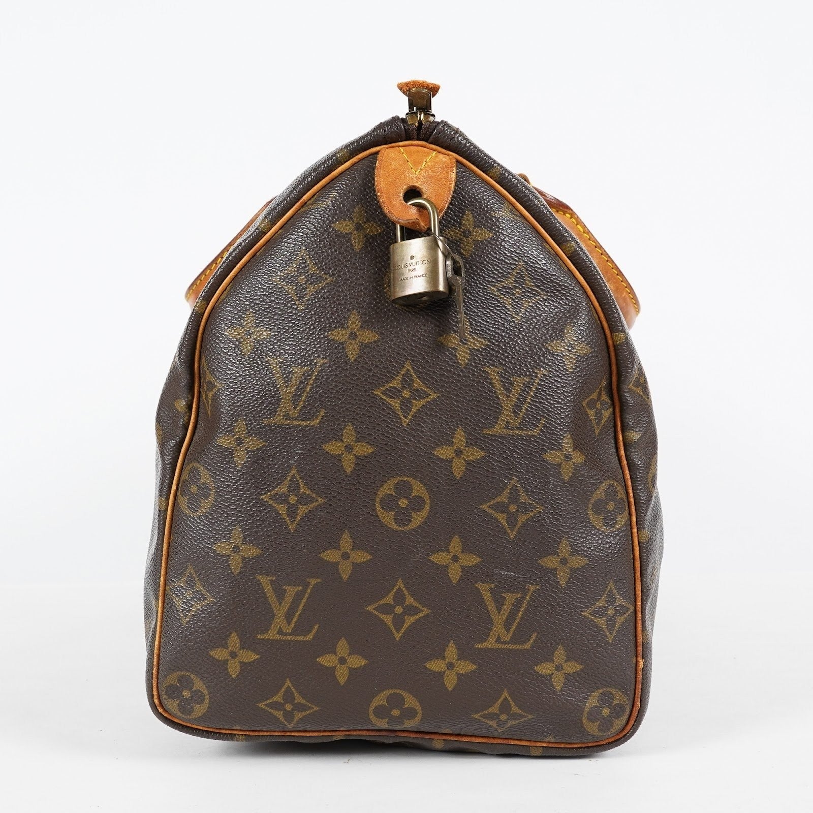 Louis Vuitton Speedy 35 Monogram Brown Boston Hand Bag M41524 Used 08E104070012