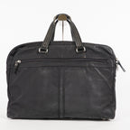 Coach Varick Briefcase Business Bag Brown Nylon Leather Tablet Laptop XY90