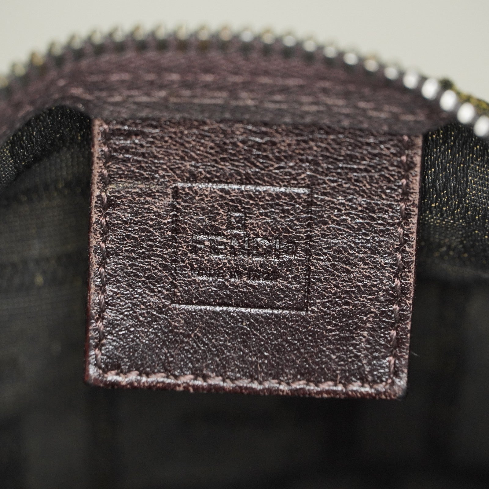 Fendi Zucca Accessory Pouch Shoulder Bag Brown Canvas Used 08E092420008