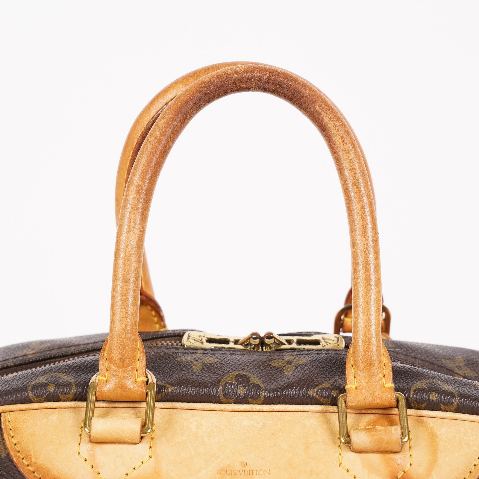 Louis Vuitton Monogram Deauville M47270 Hand Bag Brown Used 07E262750001