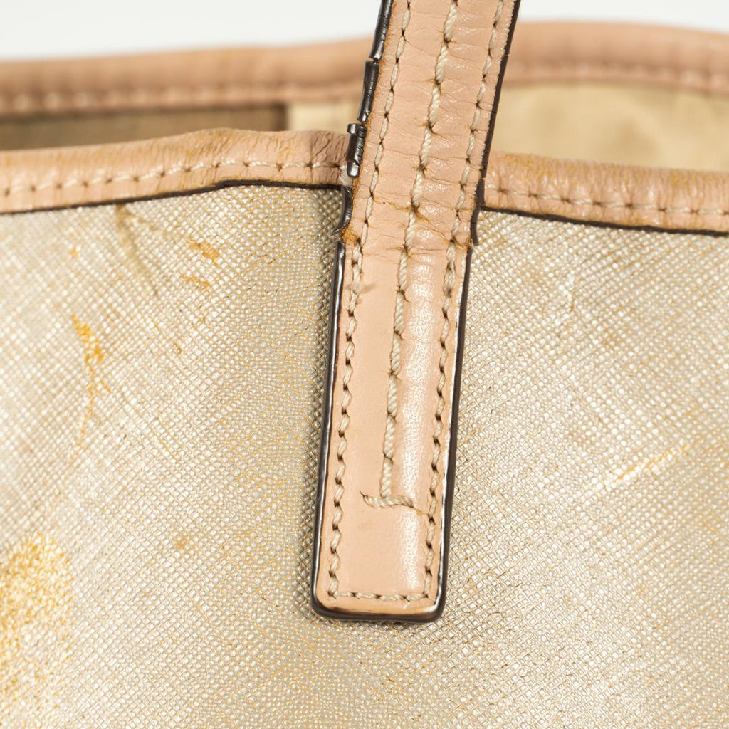 COACH handbag gold beige leather Simple design With  long strap  Tariff included