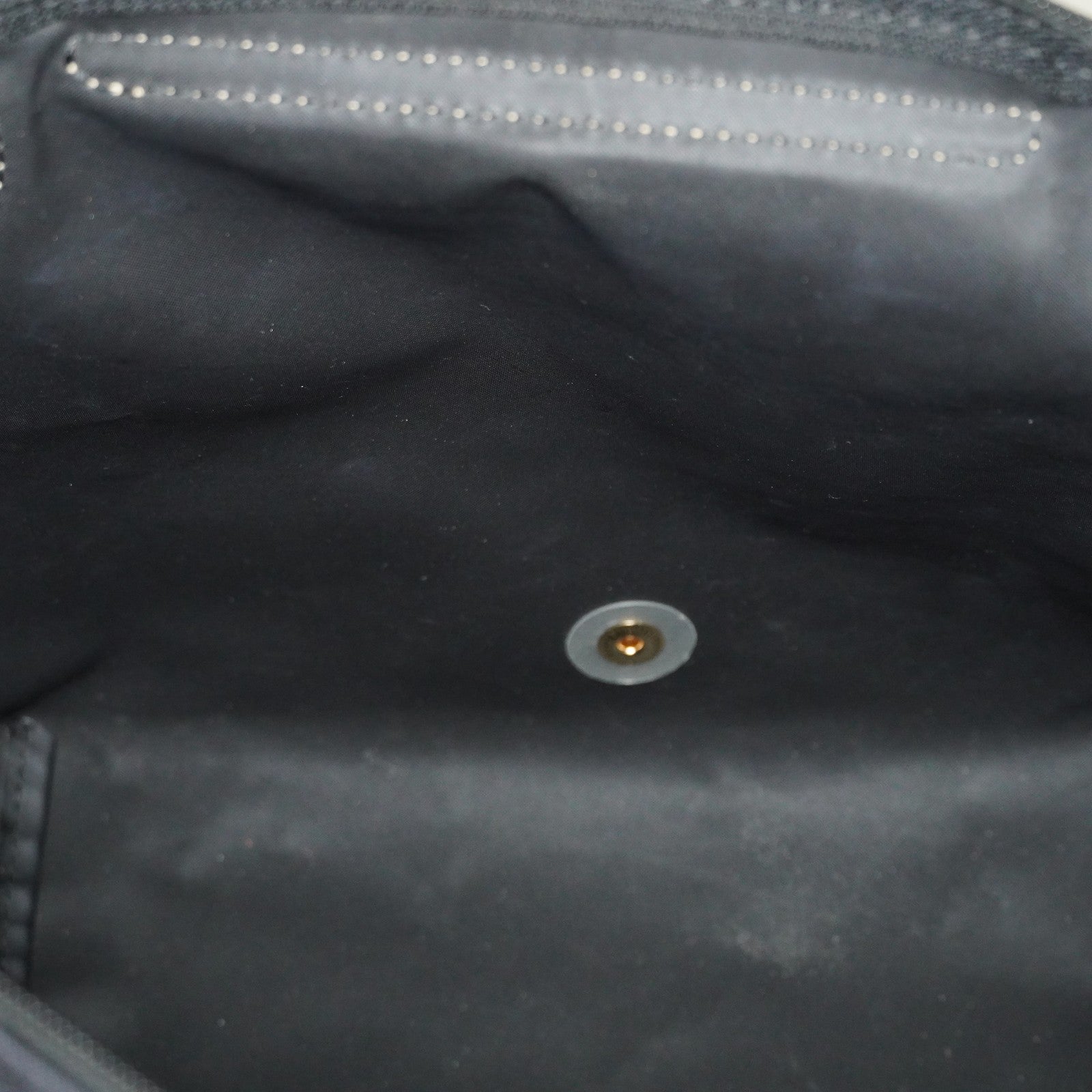 Longchamp Le Pliage Top Handle Tote Bag Black Nylon Leather M Used 08A261045003
