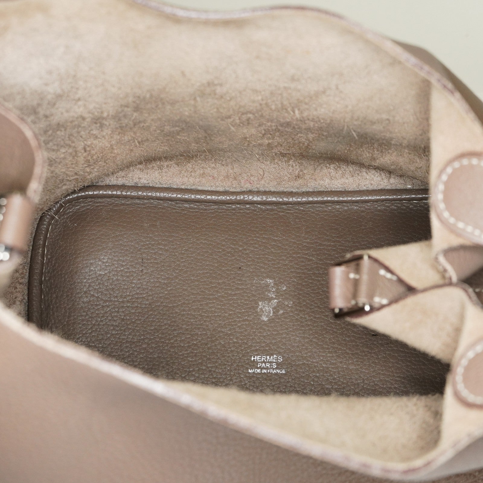Hermes Picotin Lock MM Taurillon Clemence Leather Bag Gray Used 07E2223980025