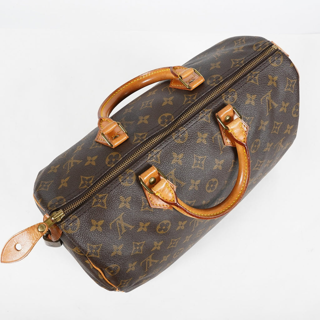 Louis Vuitton Speedy 35 M41107 Monogram Brown Hand Bag Used Vintage 07E076710016