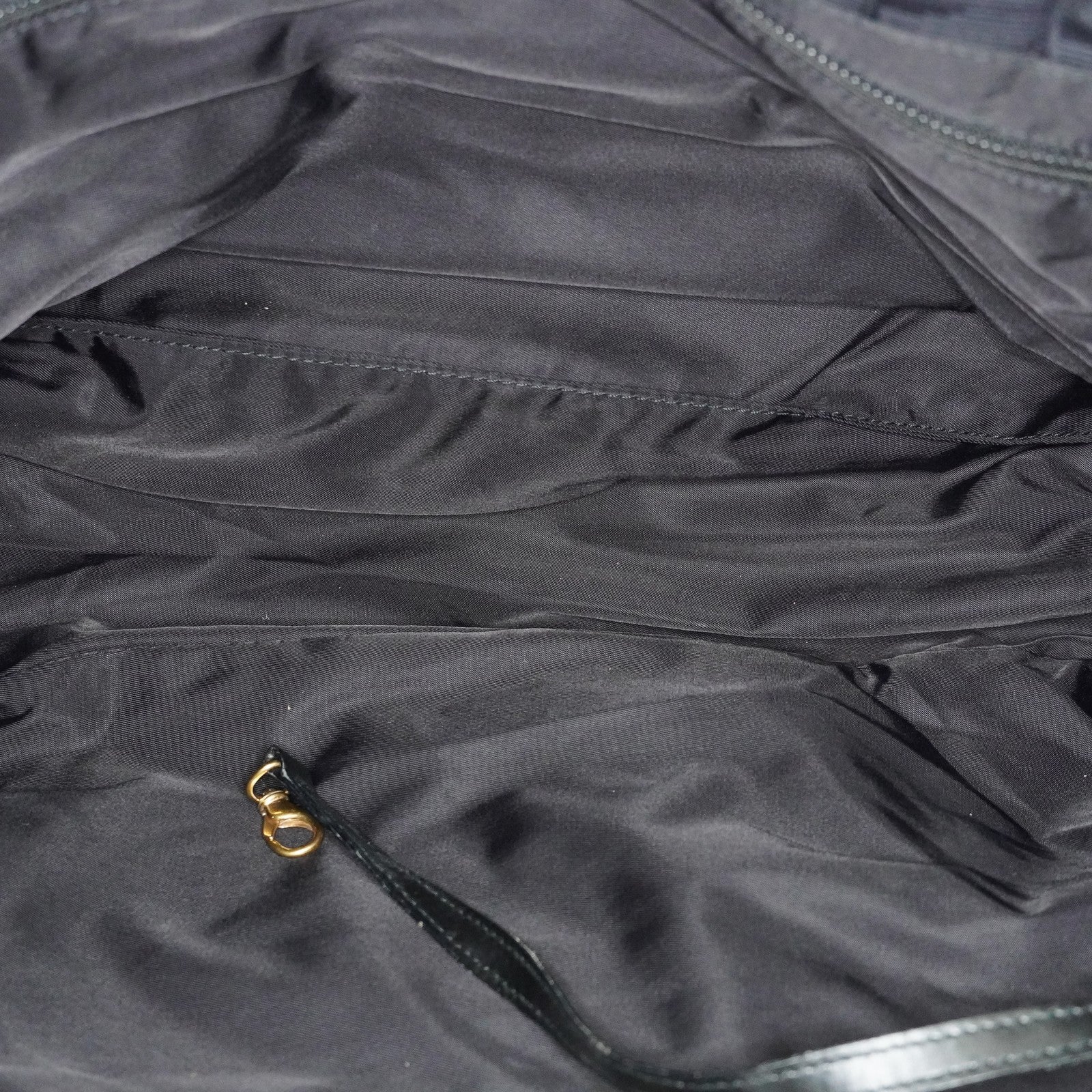 Chanel New Travel Line Tote Bag MM Black Nylon Leather Gold HW Used 08E191155007