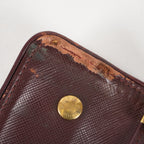 Auth Louis Vuitton Monogram Fabric & Leather Ring Key Case Key Holder  XY213