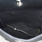 Hermes Herbag Ado Backpack 30cm Black Canvas Leather Used Auth 09E125940011