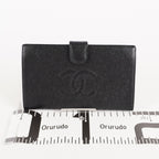 Chanel Black Calfskin Long Wallet Purse 02A052516805