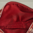 Christian Dior Saddle Bag Trotter Canvas Bordeaux Beige Silver HW 09E223121010