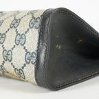 Gucci GG Supreme Clutch Bag 29cm Navy Canvas Leather Used Auth 09E20935010
