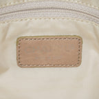 Chanel Travel Line Tote Bag Beige Nylon Leather Used Handbag 09M351246308