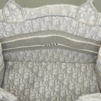 Christian Dior Book Tote Toile de Jouy Beige Gray Canvas Bag used 02E207260003