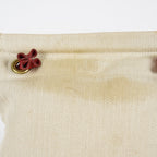 Hermes Aline Mini Beige Canvas Red Leather Shoulder Bag Used 08E082090008