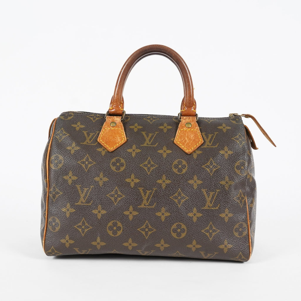 Louis Vuitton Speedy 25 Monogram Canvas Brown Boston Handbag Used 07E295830008