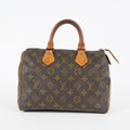 Louis Vuitton Speedy 25 Monogram Canvas Brown Boston Handbag Used 07E295830008