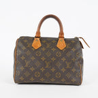 Louis Vuitton Speedy 25 Monogram Canvas Brown Boston Handbag Used 07E295830008