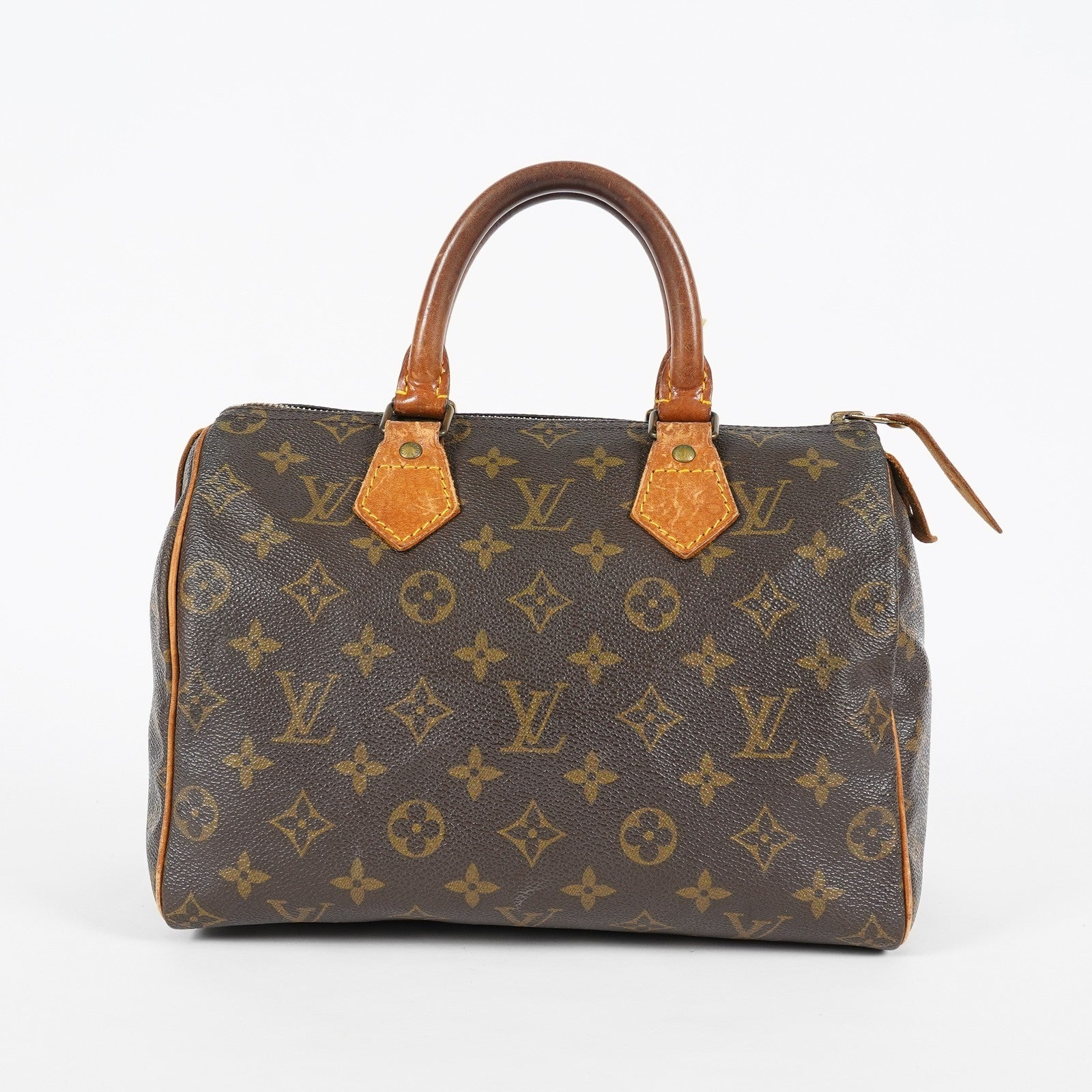 Louis Vuitton Speedy 25 Monogram Canvas Brown Boston Handbag Used 07E295830008