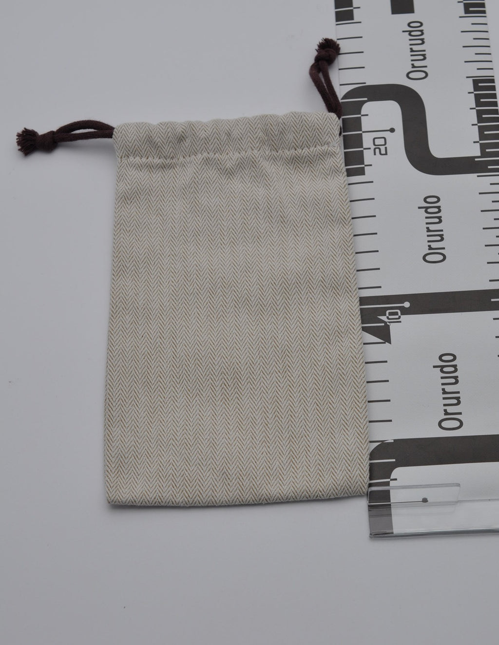 Hermes Dust Bag Storage Pouch Drawstring Beige Logo Authentic 13x21