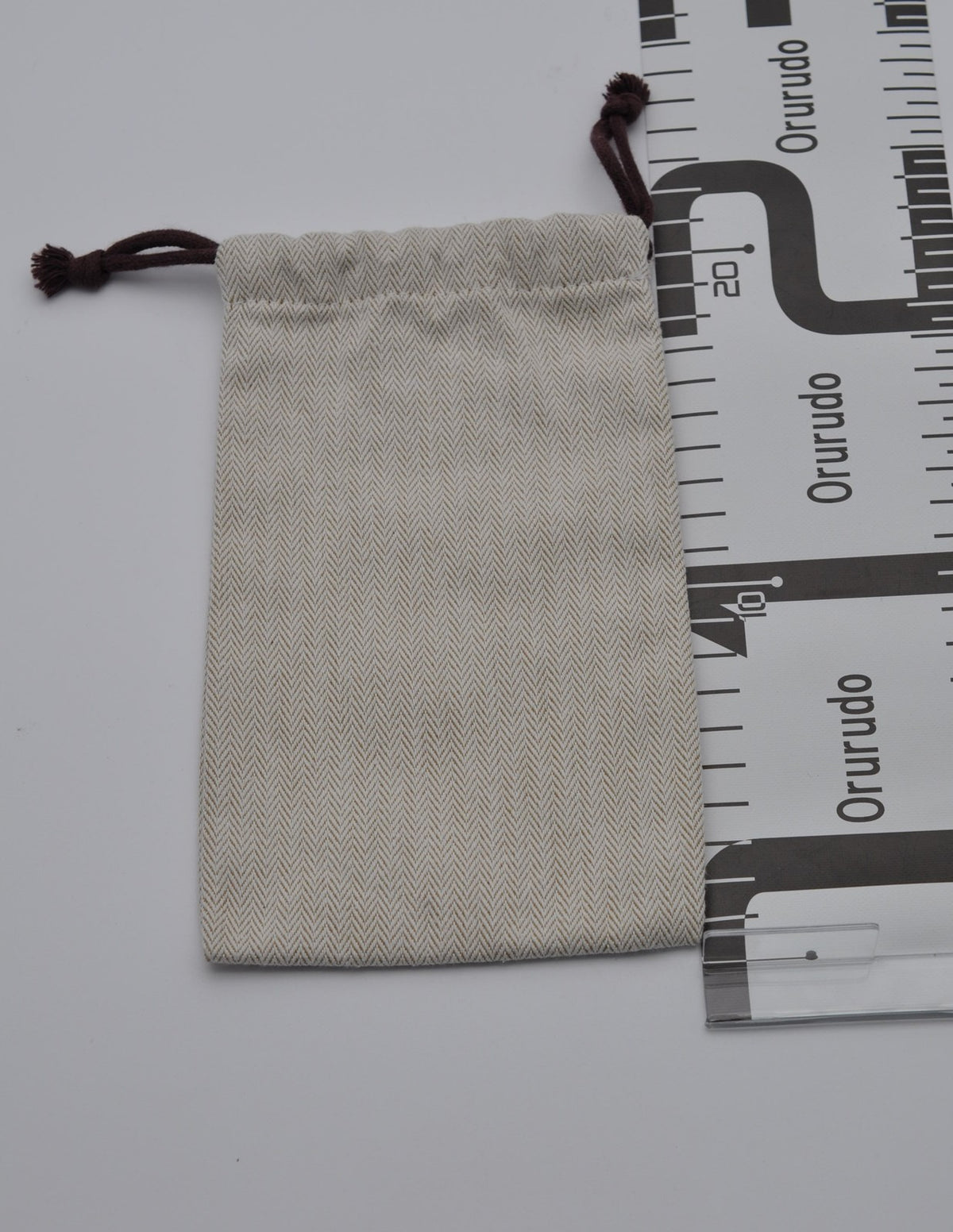 Hermes Dust Bag Storage Pouch Drawstring Beige Logo Authentic 13x21