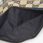 GUCCI GG Canvas Waist Belt Bag Beige Navy Sherry Web Vintage Used 08E162530010