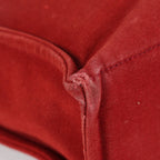 Hermes Fourre Tout GM Tote Bag Brick Red Canvas Used Vintage Women 07E16715009