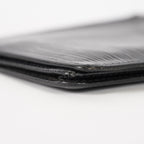 Louis Vuitton LV Long Wallet Portefeuille Brazza M63382 Black Epi Auth XY214